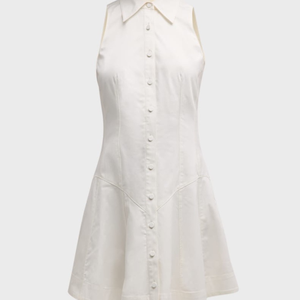 Cinq a Sept Elegant White Sleeveless Dress